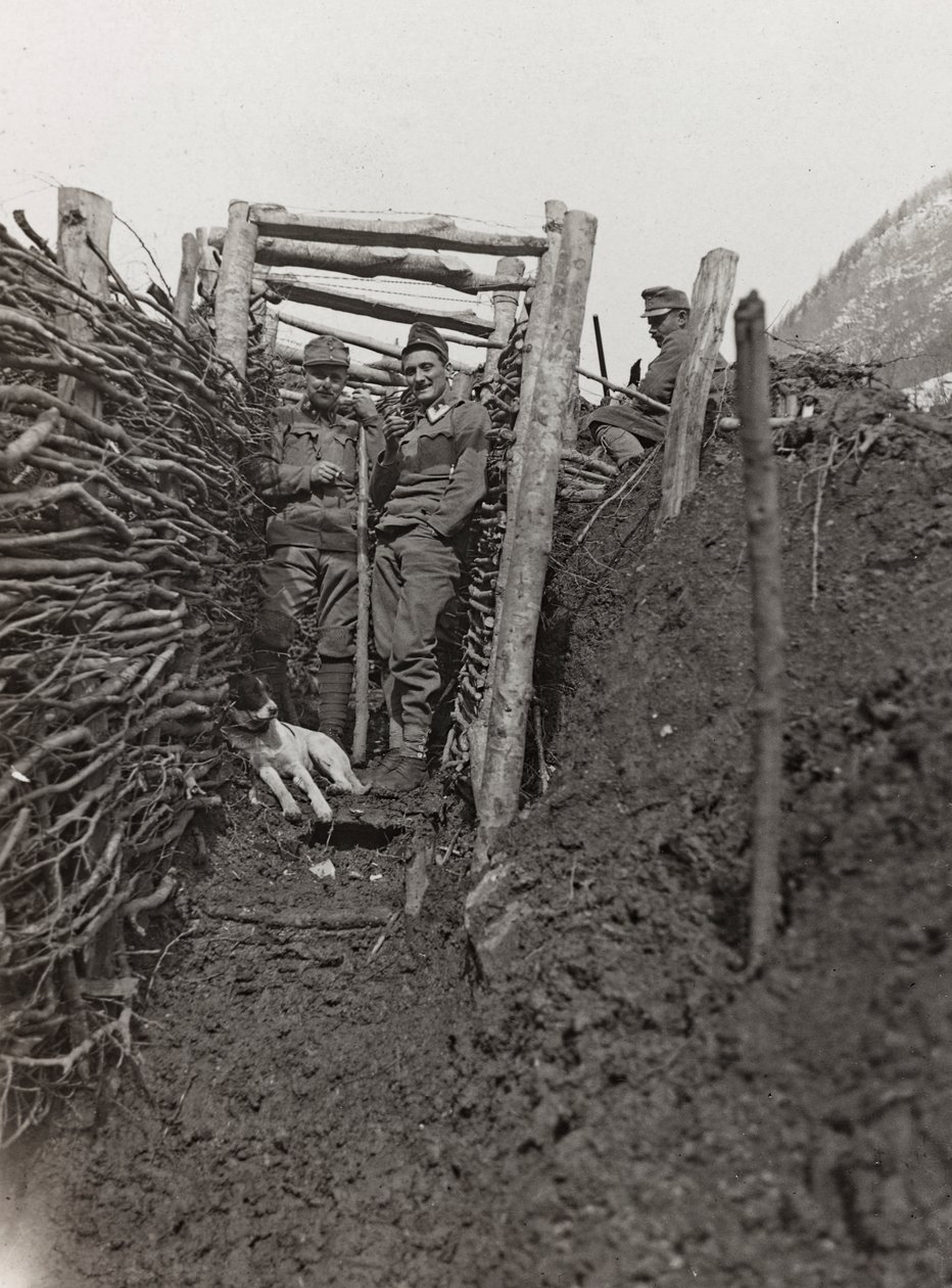 Album "Moja wojna światowa - wspomnienia Frontu Południowo-Zachodniego w Karyntii, Włochy, Trentino-Alto Adige) 31.03.1915-12.11.1918 - Wiedeń Josefa Zohlego": wykop (zdjęcie czarno-białe) autorstwa Josef Zohles