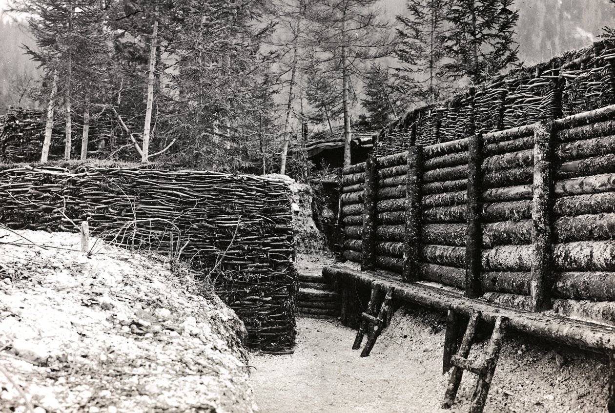 Album "Moja wojna światowa - wspomnienia Frontu Południowo-Zachodniego w Karyntii, Włochy, Trentino-Alto Adige) 31.03.1915-12.11.1918 - Wiedeń Josefa Zohlego": Bariera z bali w autorstwa Josef Zohles