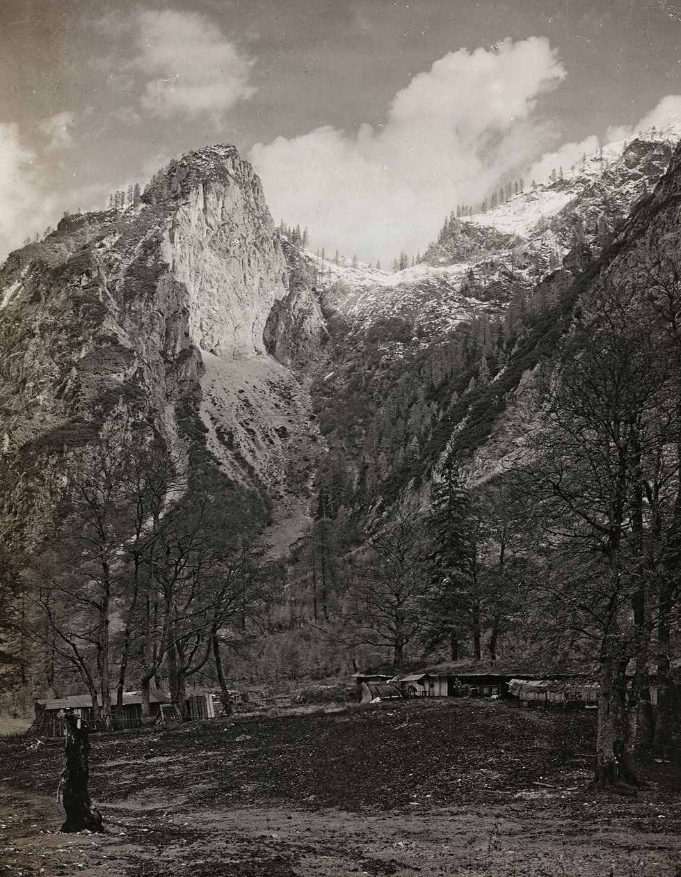 Album "Moja wojna światowa - wspomnienia Frontu Południowo-Zachodniego w Karyntii, Włochy, Trentino-Alto Adige) 31.03.1915-12.11.1918 - Josef Zohles Vienna": strefa wojny w Lesachtal (b/w autorstwa Josef Zohles