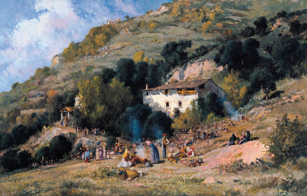 Kataloński festiwal folklorystyczny „aplec” autorstwa Josep Berga Boix