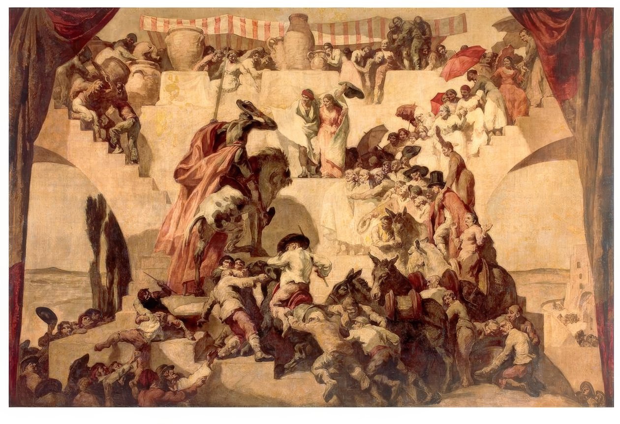 Cervantes, Don Kichot, Die Hochzeit des Camacho / J.M.Sert autorstwa Josep Maria Sert