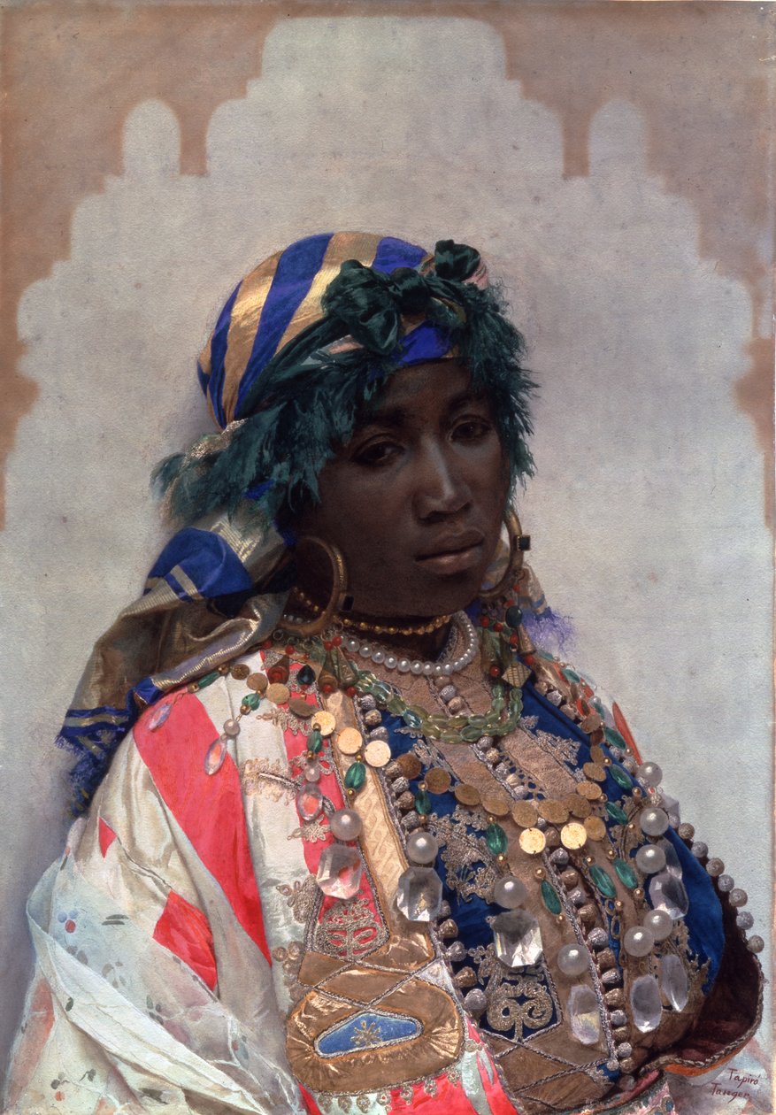 Tangeryjska piękność, ok. 1876 (wc na papierze) autorstwa Josep Tapiro Baro