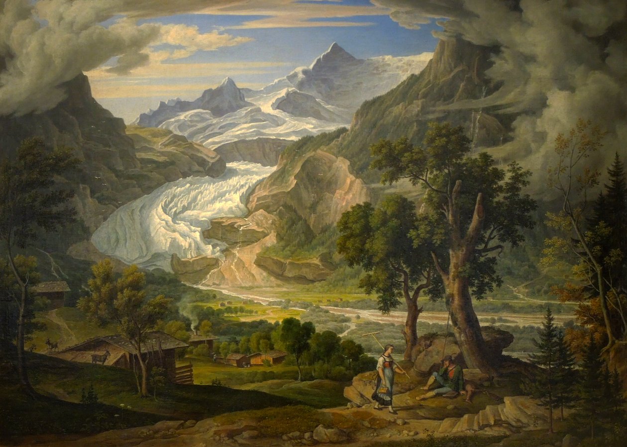 Lodowiec Grindelwald w Alpach autorstwa Joseph Anton Koch