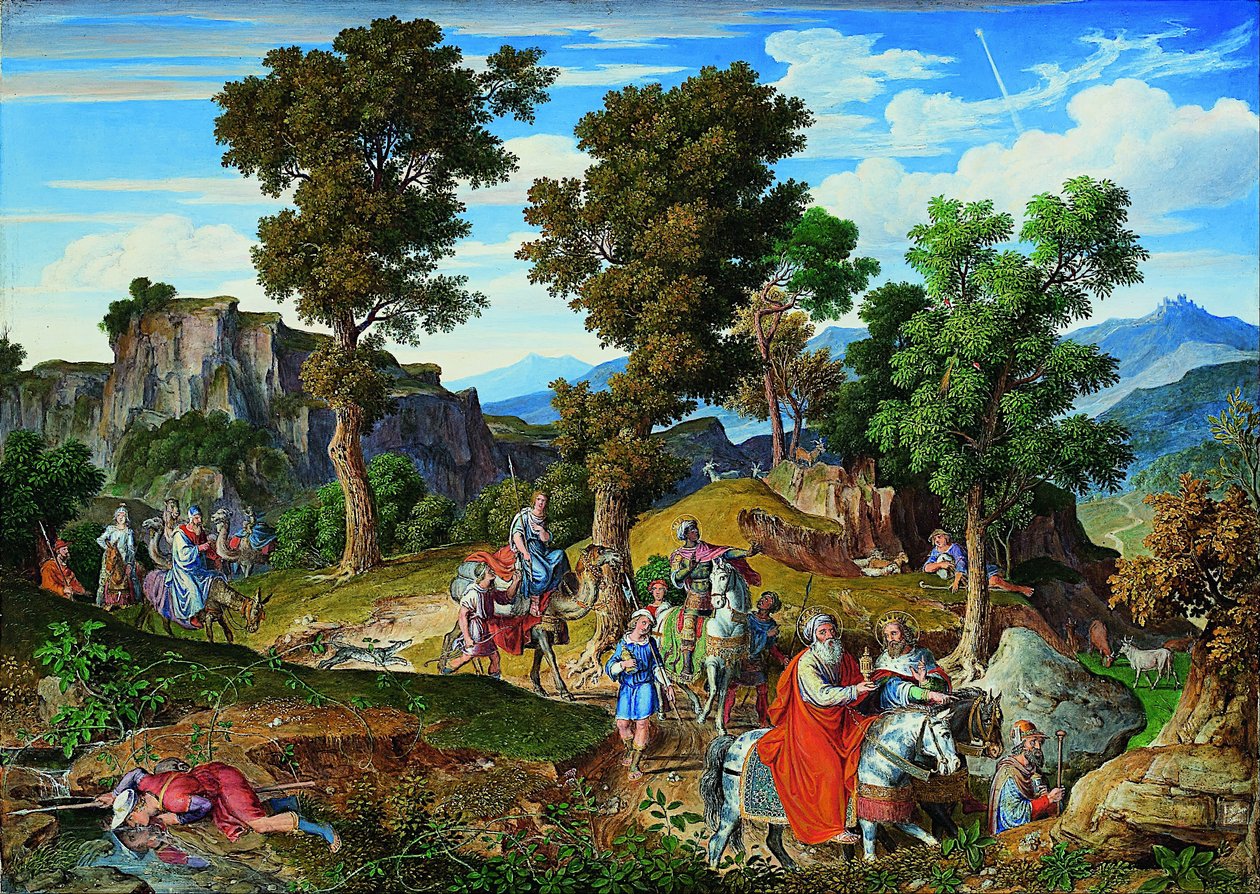 Pejzaż Serpentara z procesją Magów autorstwa Joseph Anton Koch