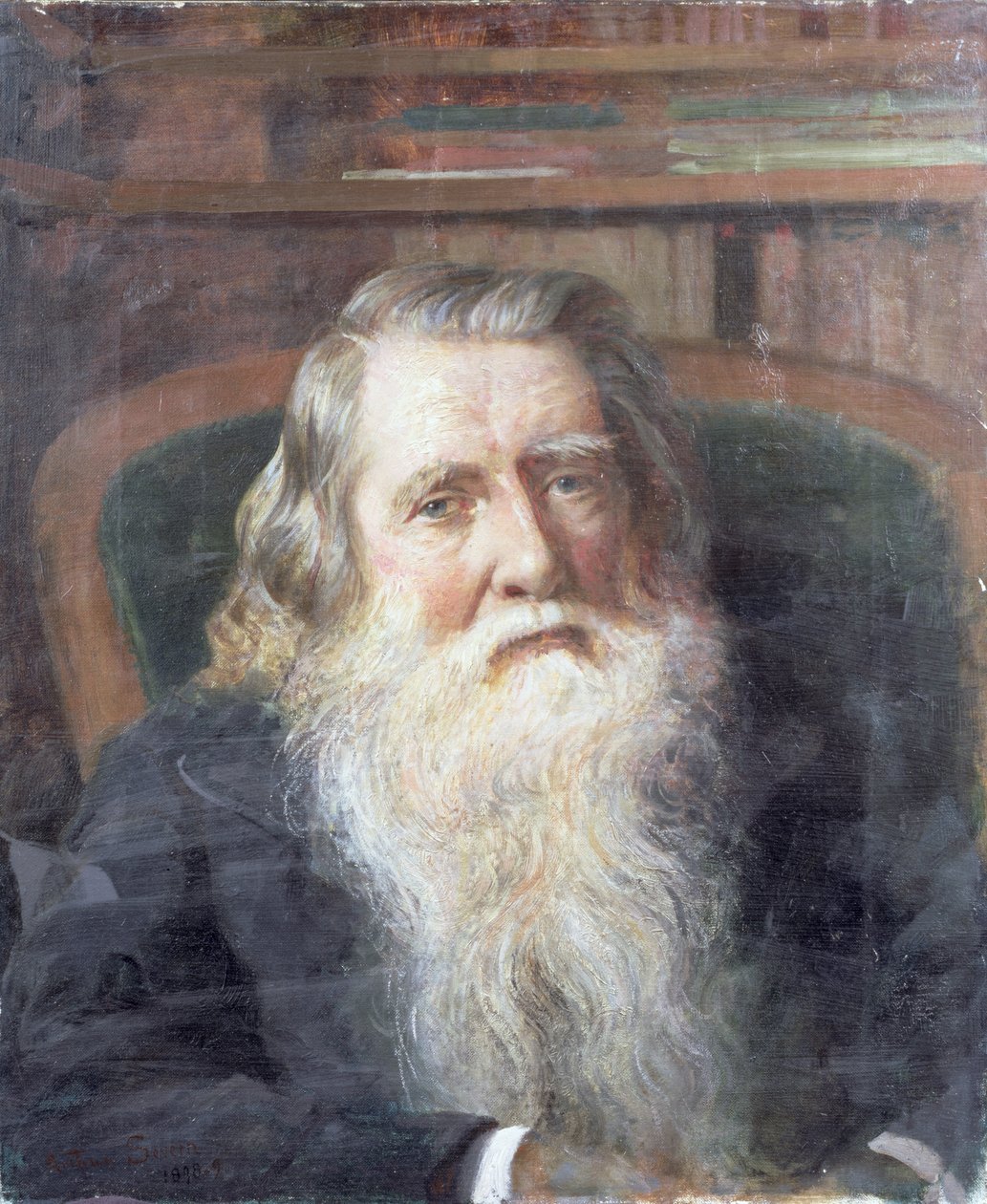 Portret Johna Ruskina (1819-1900) 1898-99 autorstwa Joseph Severn