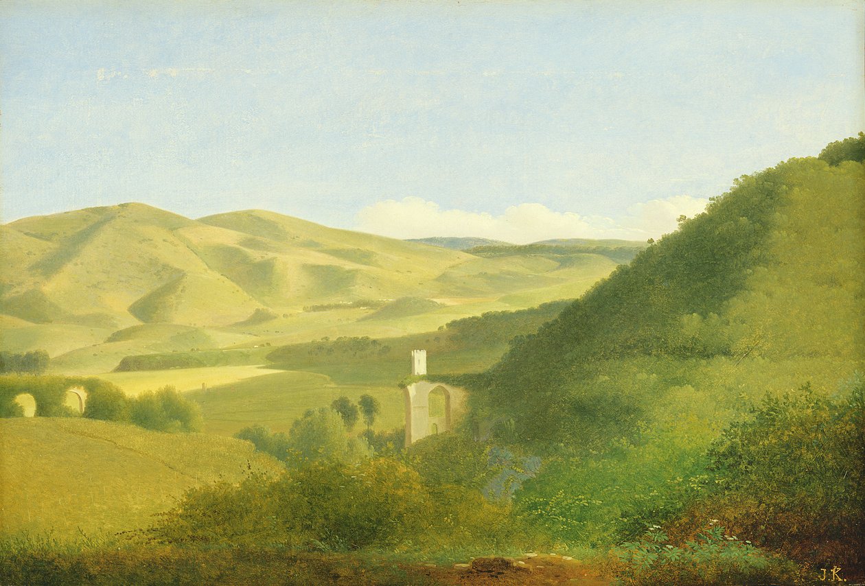 Dolina na wsi, ok. 1811 (wc na papierze, na tekturze) autorstwa Joseph August Knip