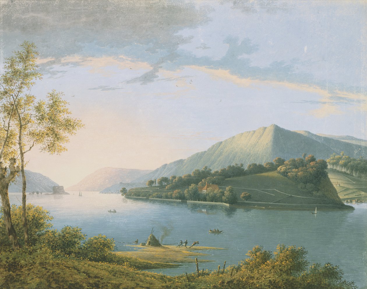 Krajobraz wzdłuż Renu autorstwa Joseph August Knip