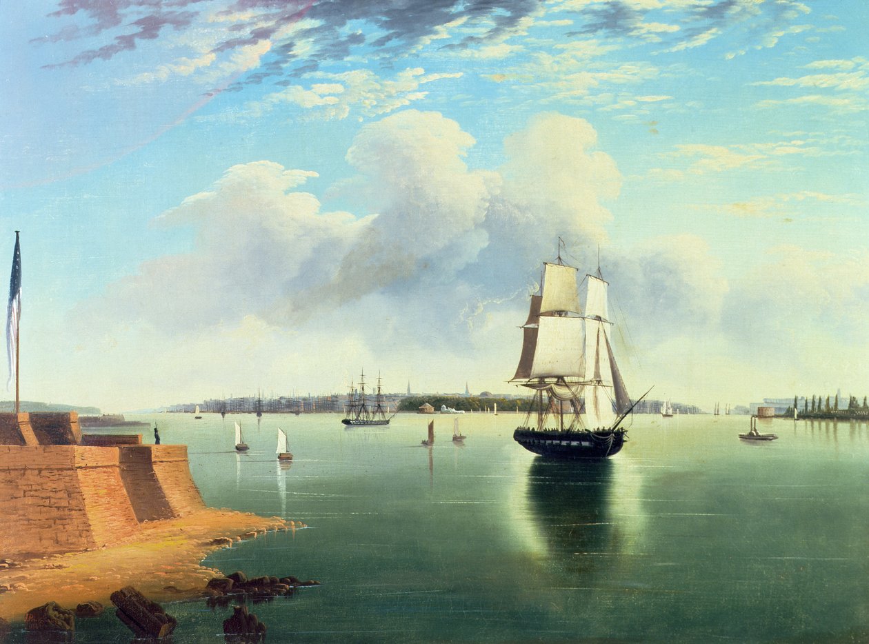 Widok na Nowy Jork z Bedloes Island, 1867 autorstwa Joseph B. Pringle