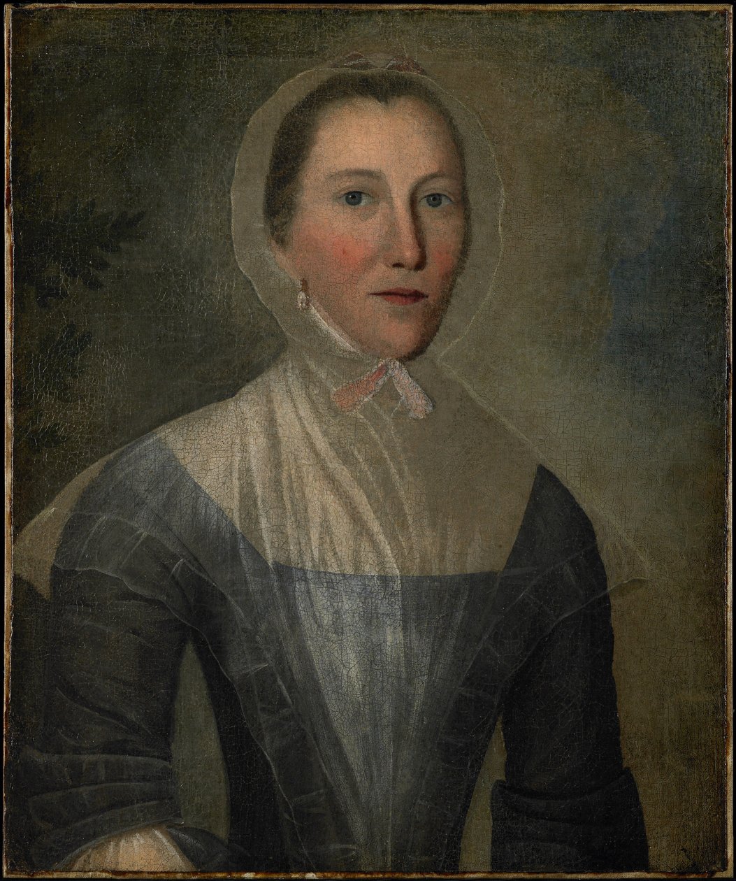 Portret Mary Crosswell, 1763 (rodzaj olejny na tkaninie) autorstwa Joseph Badger