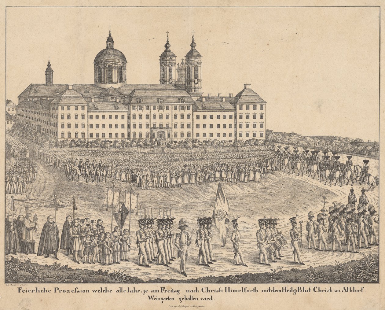 Procesja Świętej Krwi w Altdorf-Weingarten autorstwa Joseph Bayer