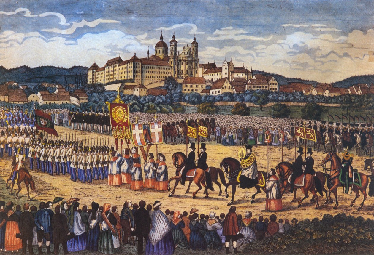 Procesja Świętej Krwi w Altdorf-Weingarten, po 1865 autorstwa Joseph Bayer
