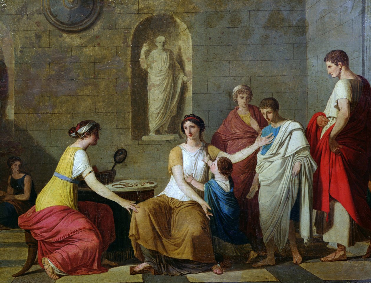 Matka Gracchi, c.1780 (detal 221412) autorstwa Joseph Benoît Suvée