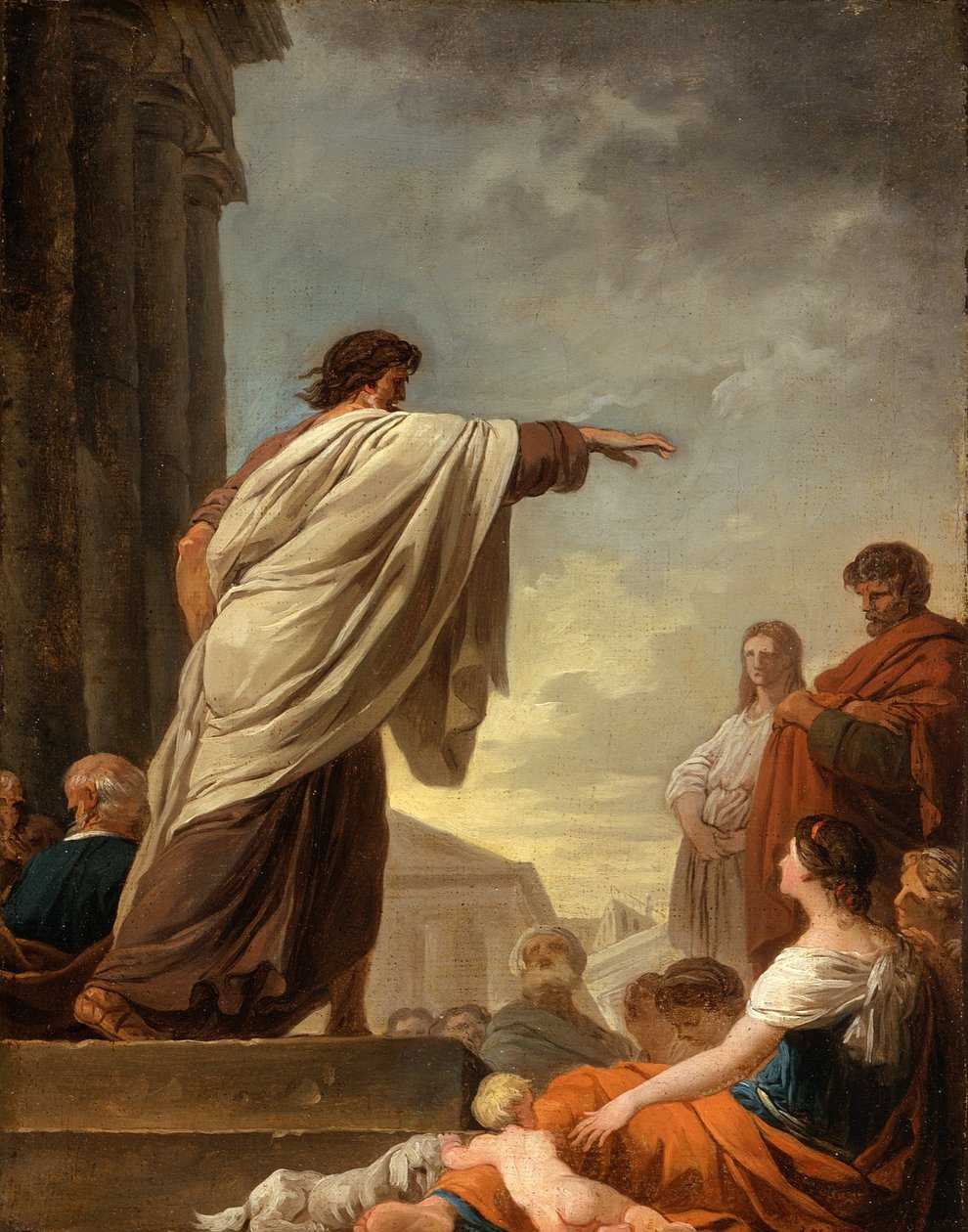 Predykacja św. Pawła, c.1779 autorstwa Joseph Benoît Suvée