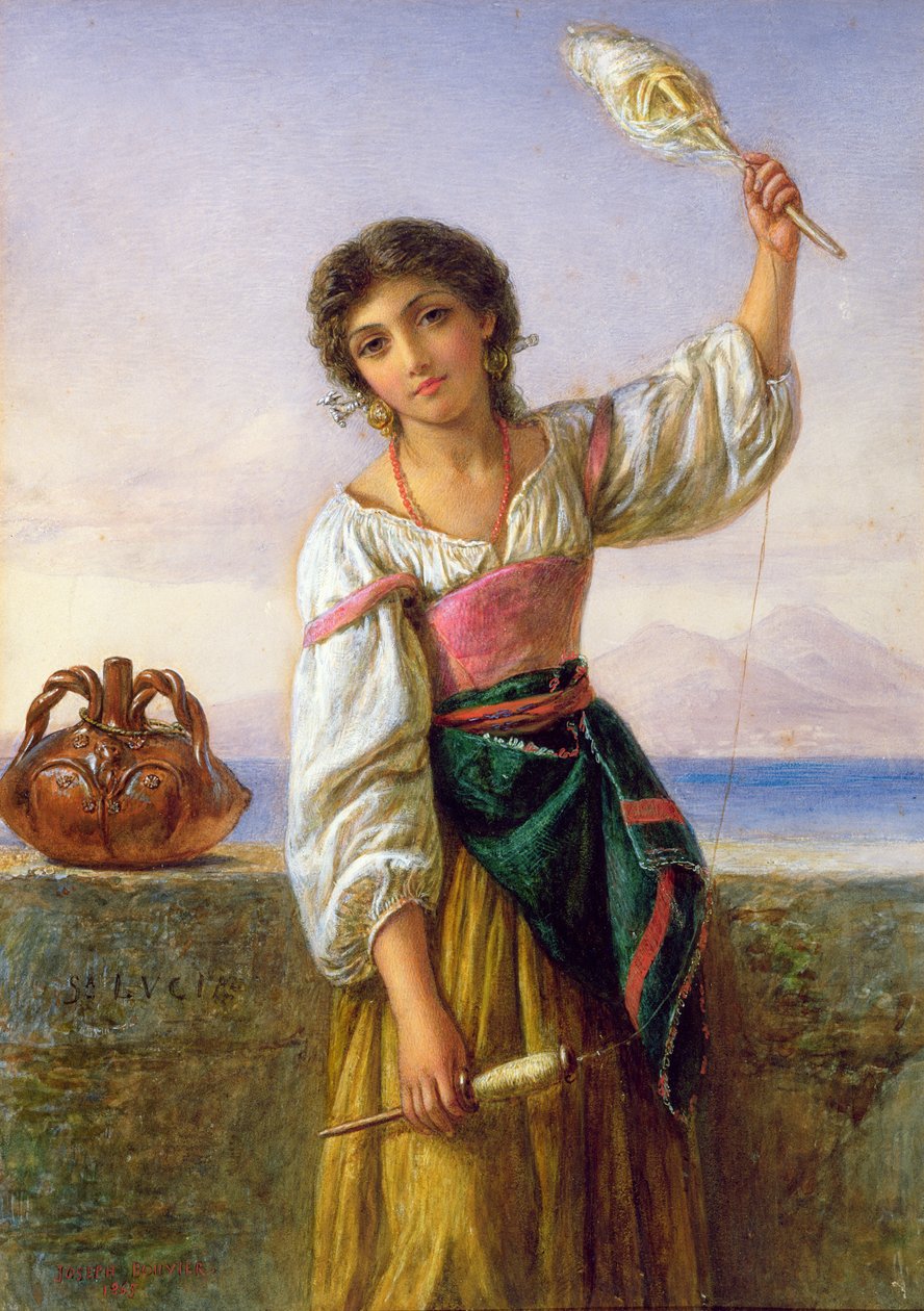 Młoda Dziewczyna z Kądzielą autorstwa Joseph Bouvier