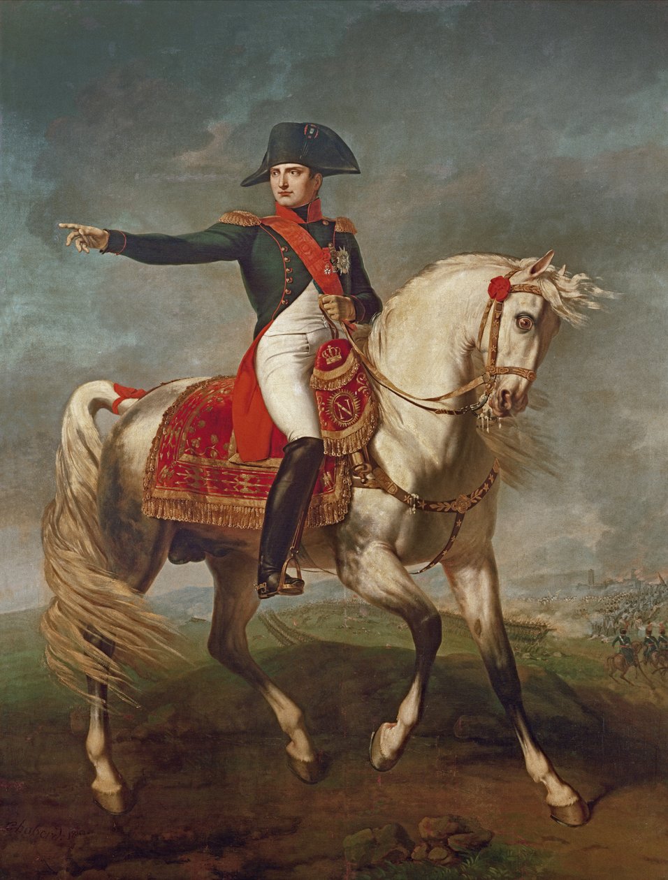 Portret jeździecki Napoleona I (1769-1821) 1810 autorstwa Joseph Chabord