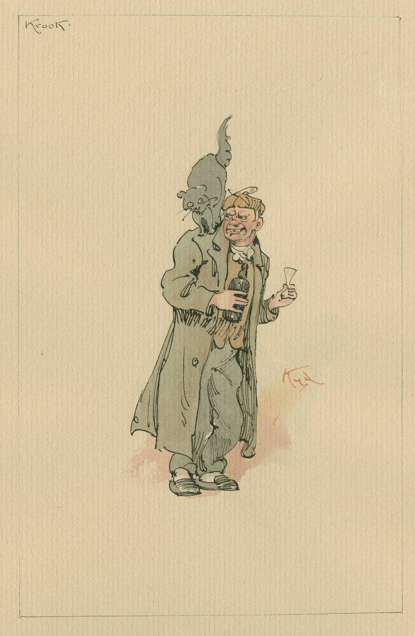 Krook, ok. 1920 (pióro i tusz z wc na papierze) autorstwa Joseph Clayton Clarke