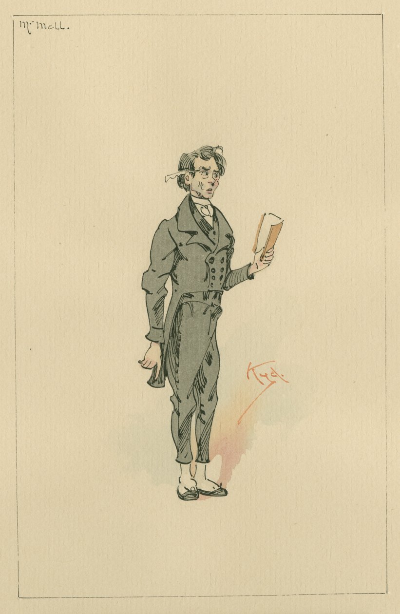 Pan Mell, ok. 1920 (pióro i atrament z toaletą na papierze) autorstwa Joseph Clayton Clarke