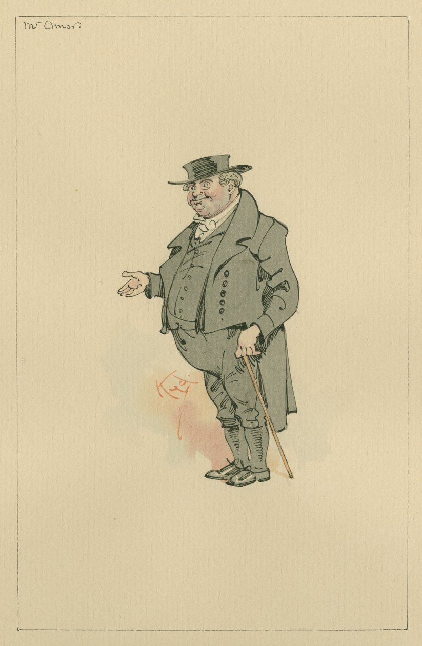 Pan Omar, ok. 1920 (pióro i atrament z toaletą na papierze) autorstwa Joseph Clayton Clarke