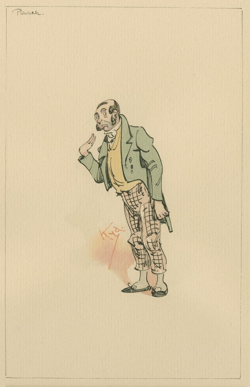 Pan Perch, ok. 1920 (pióro i atrament z toaletą na papierze) autorstwa Joseph Clayton Clarke