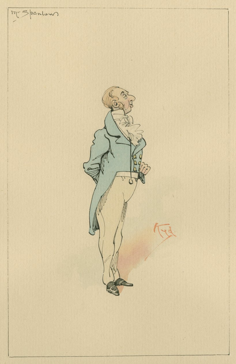 Pan Spenlow, ok. 1920 (pióro i atrament z toaletą na papierze) autorstwa Joseph Clayton Clarke