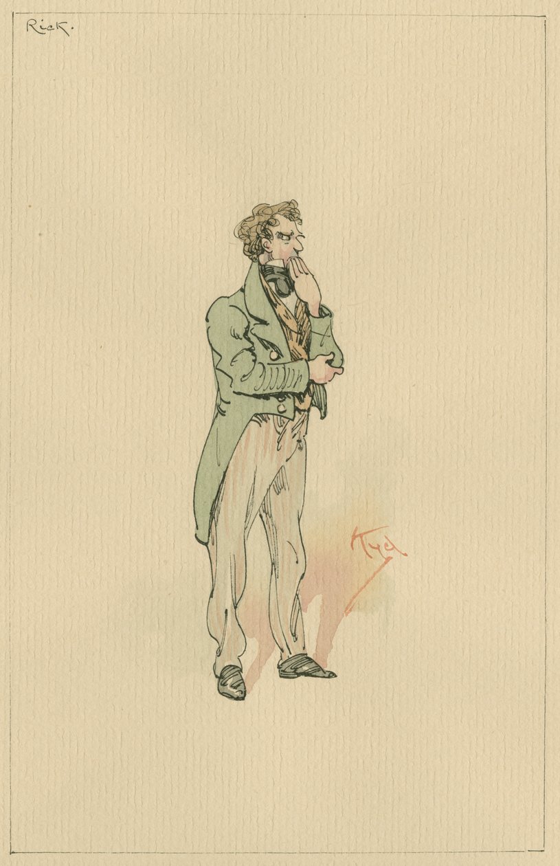 Rick, ok. 1920 (pióro i tusz z wc na papierze) autorstwa Joseph Clayton Clarke