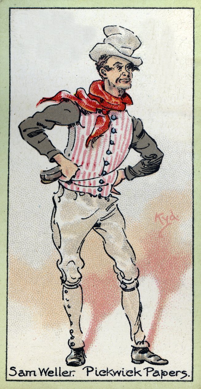 Sam Weller, z „The Pickwick Papers” Charlesa Dickensa, 1923 autorstwa Joseph Clayton Clarke