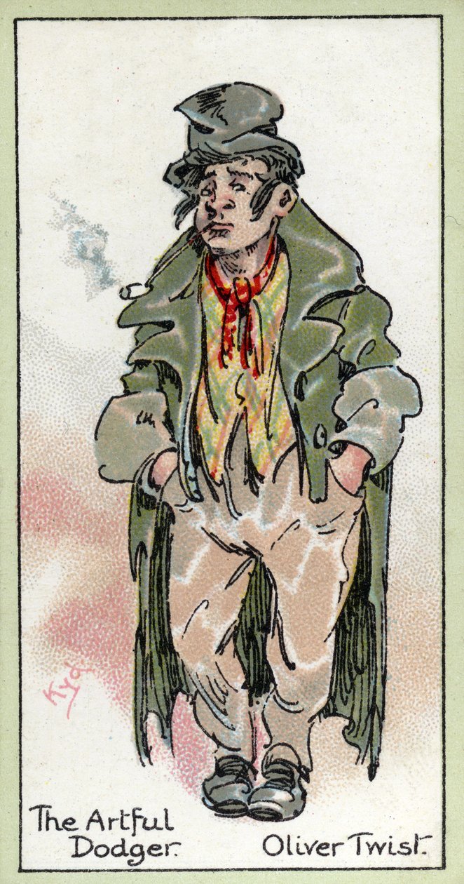 Artful Dodger z „Oliver Twist” Charlesa Dickensa, 1923 autorstwa Joseph Clayton Clarke