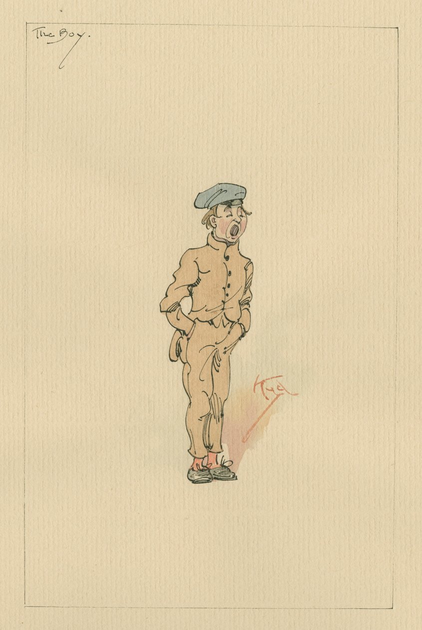 Chłopiec, ok. 1920 (pióro i atrament z toaletą na papierze) autorstwa Joseph Clayton Clarke