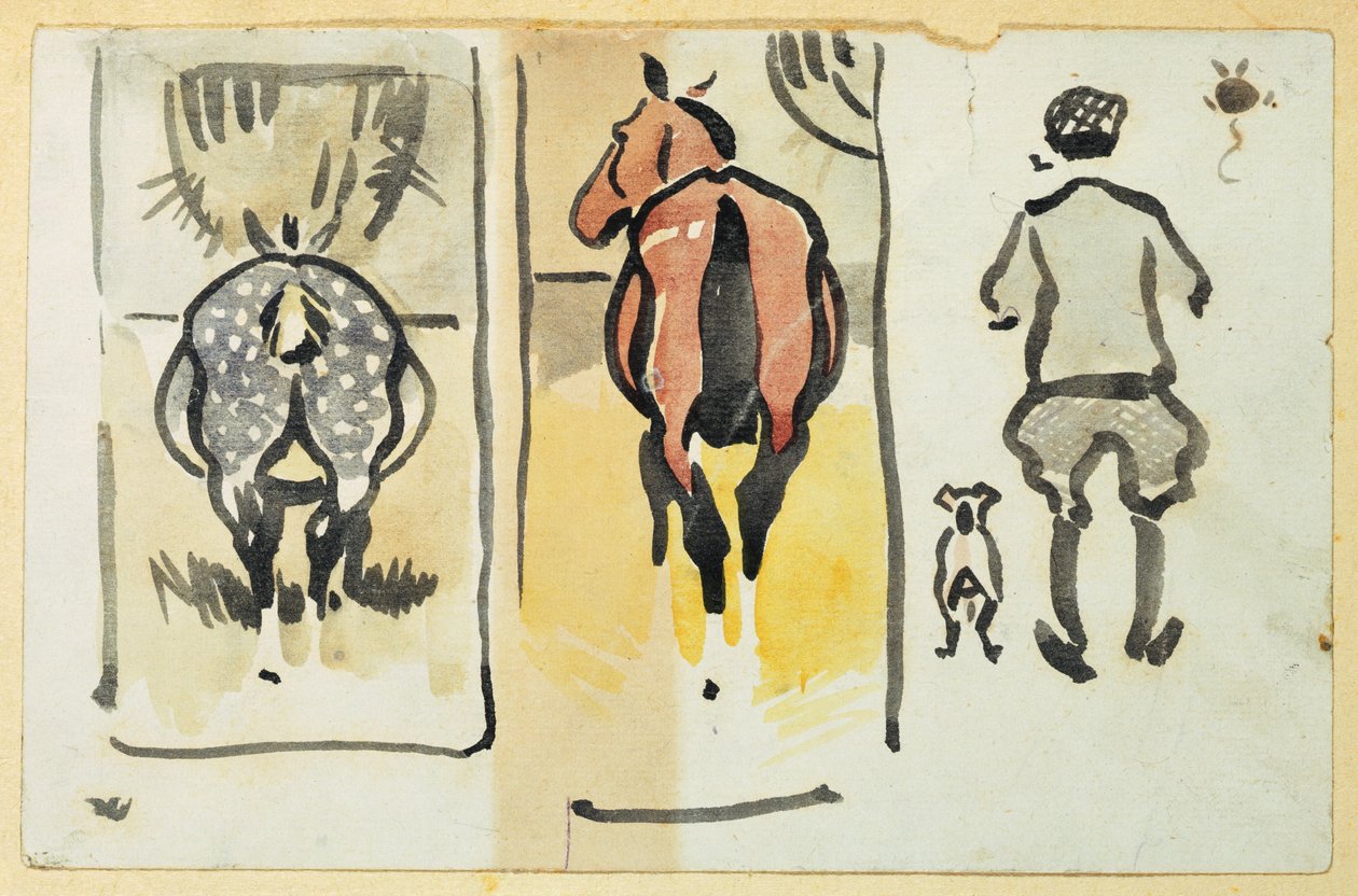 Strona z albumu zawierającego 43 szkice autorstwa Joseph Crawhall