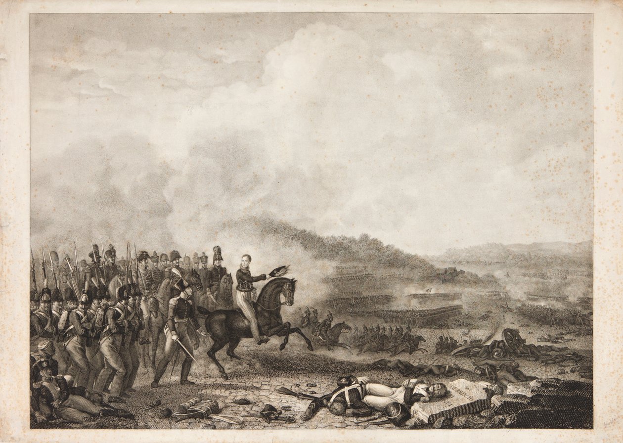 Książę Orange w bitwie pod Quatre Bras, 1815 autorstwa Joseph Dionysius Odevaere