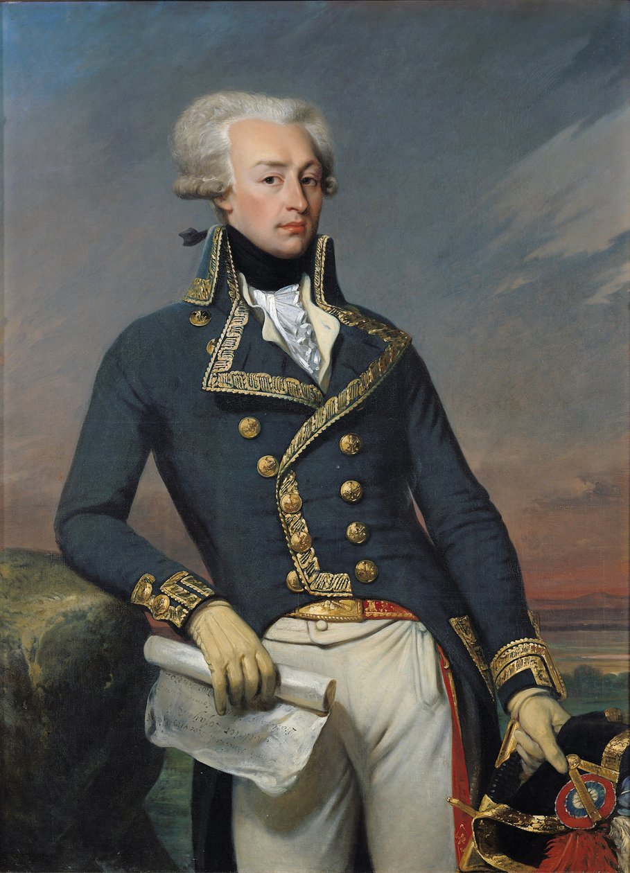 Portret Gilberta Motiera (1757-1834) markiza de La Fayette jako generała porucznika, 1791 autorstwa Joseph Desire Court