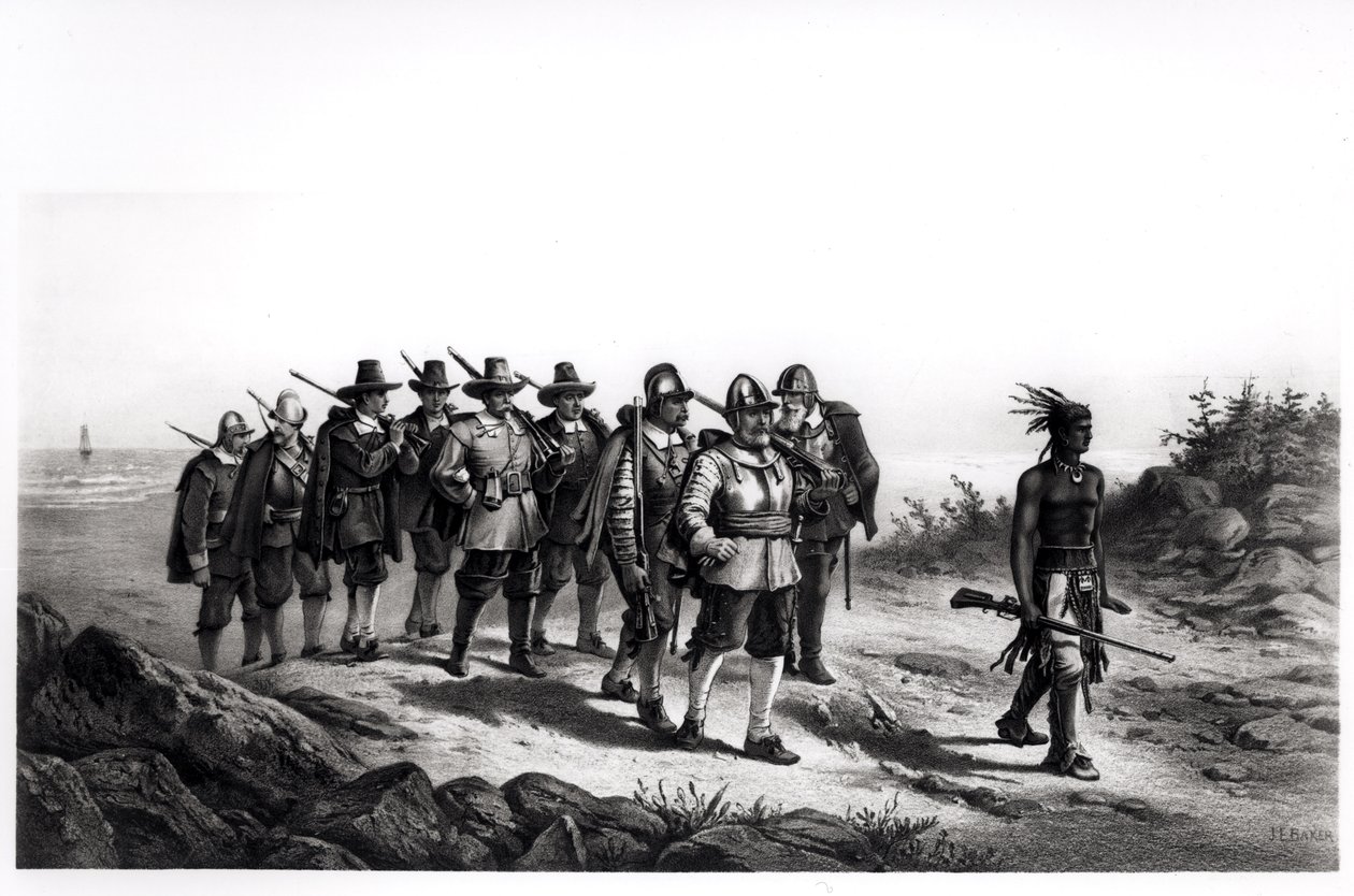 Marsz Milesa Standisha, wygrawerowany przez Armstrong und Co., 1873 autorstwa Joseph Baker