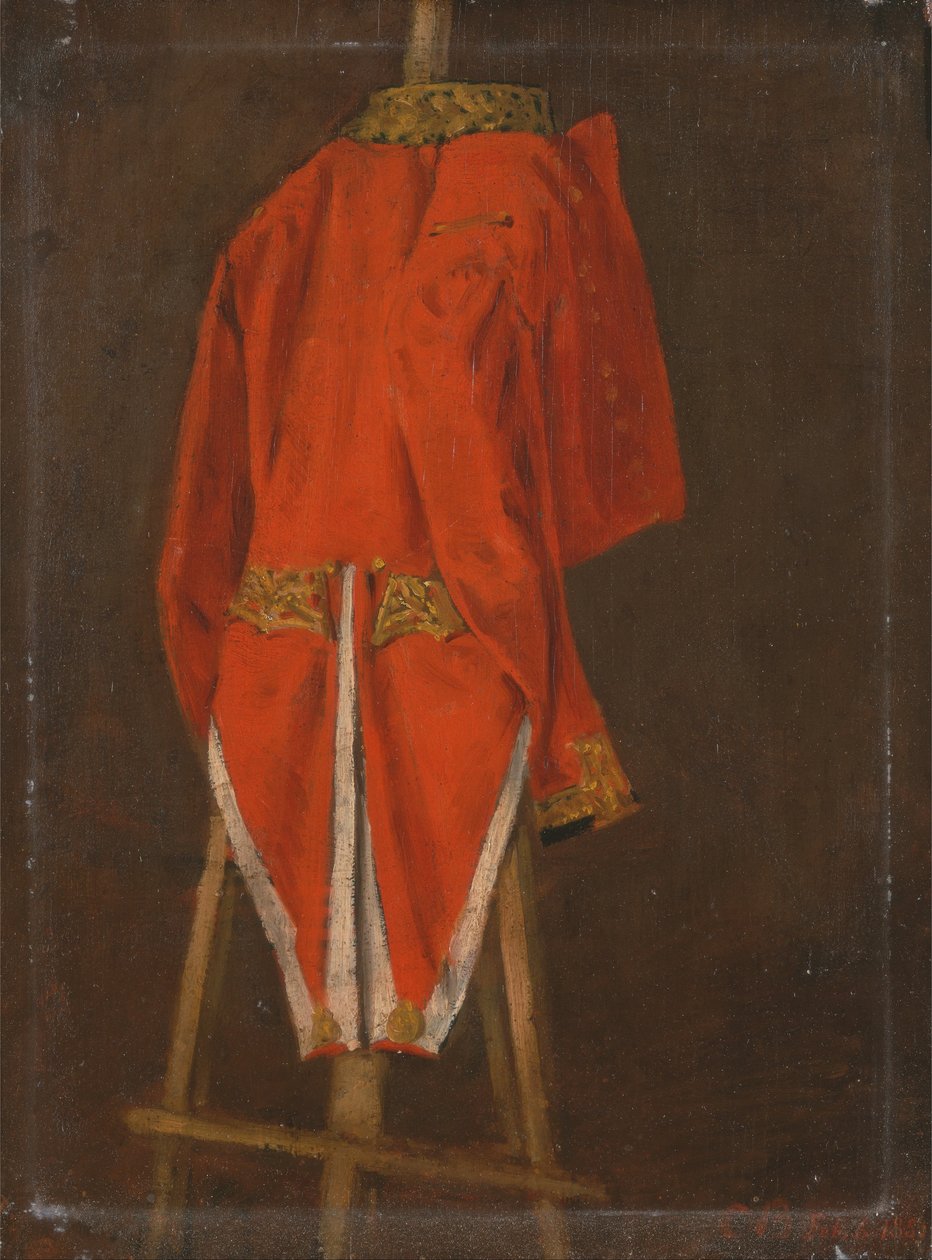 Badanie płaszcza należącego do Jana, 11. hrabiego Westmorland autorstwa Joseph Edgar Boehm