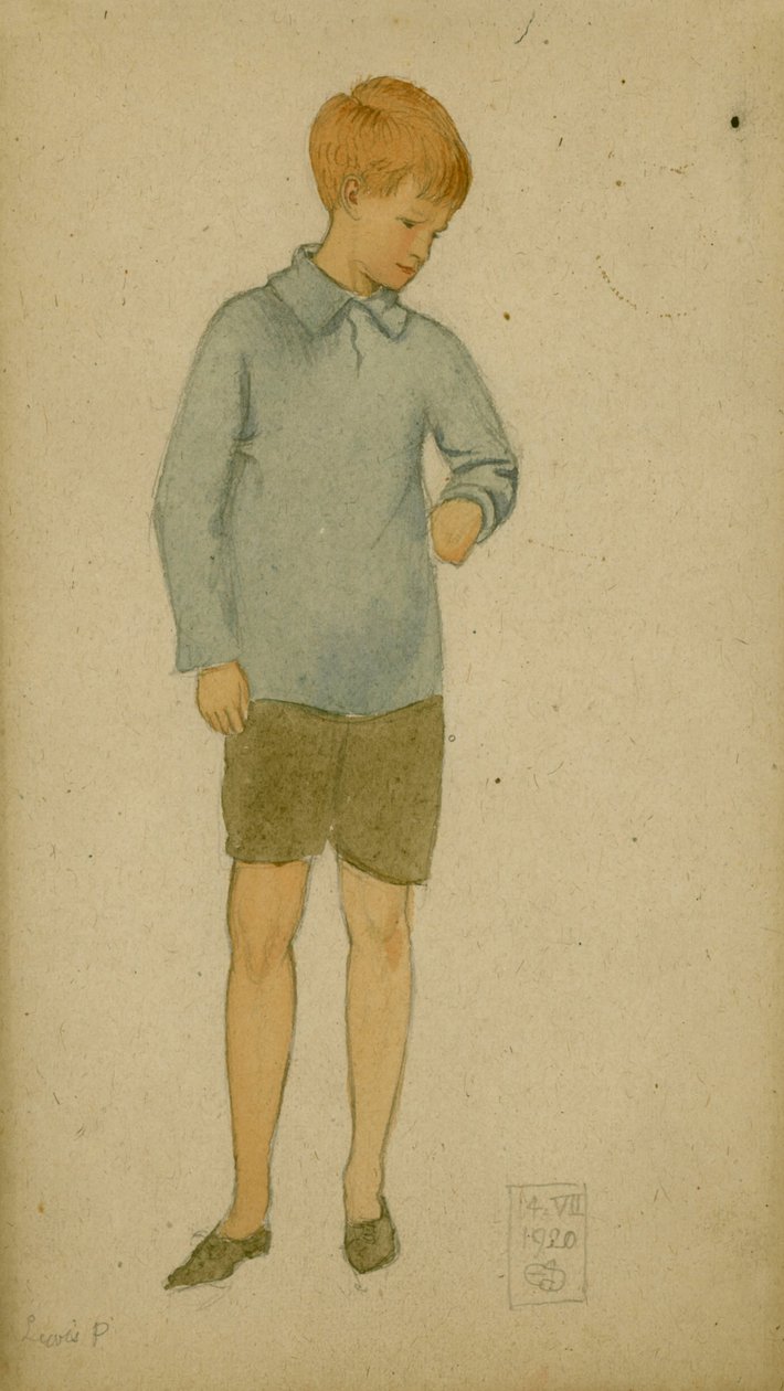 Lewis P., 14 lipca 1920 (ołówek i wc na papierze) autorstwa Joseph Edward Southall