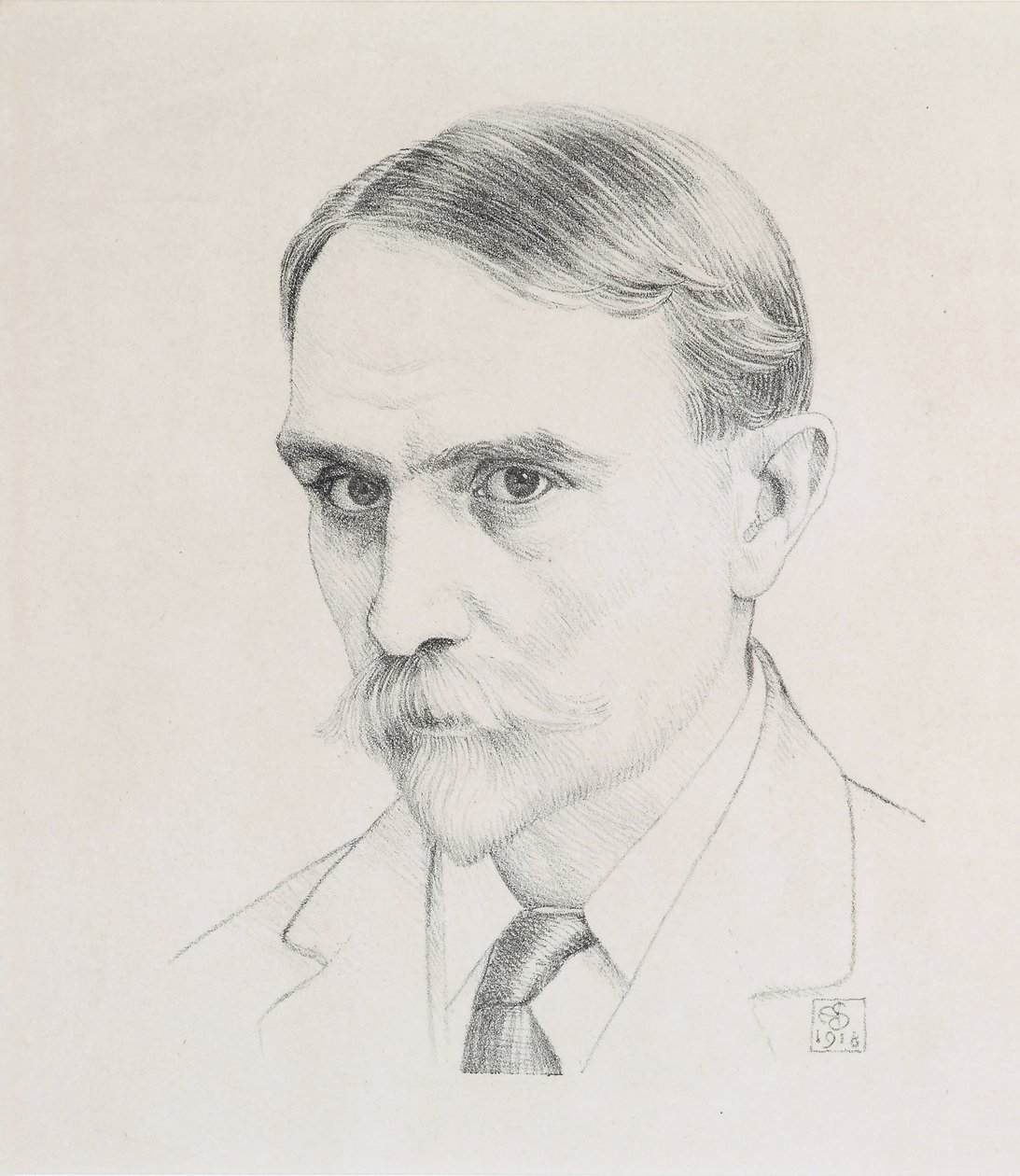 Autoportret, 1918 autorstwa Joseph Edward Southall