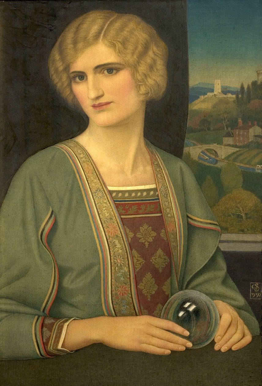 Kryształ (tempera na jedwabiu) autorstwa Joseph Edward Southall