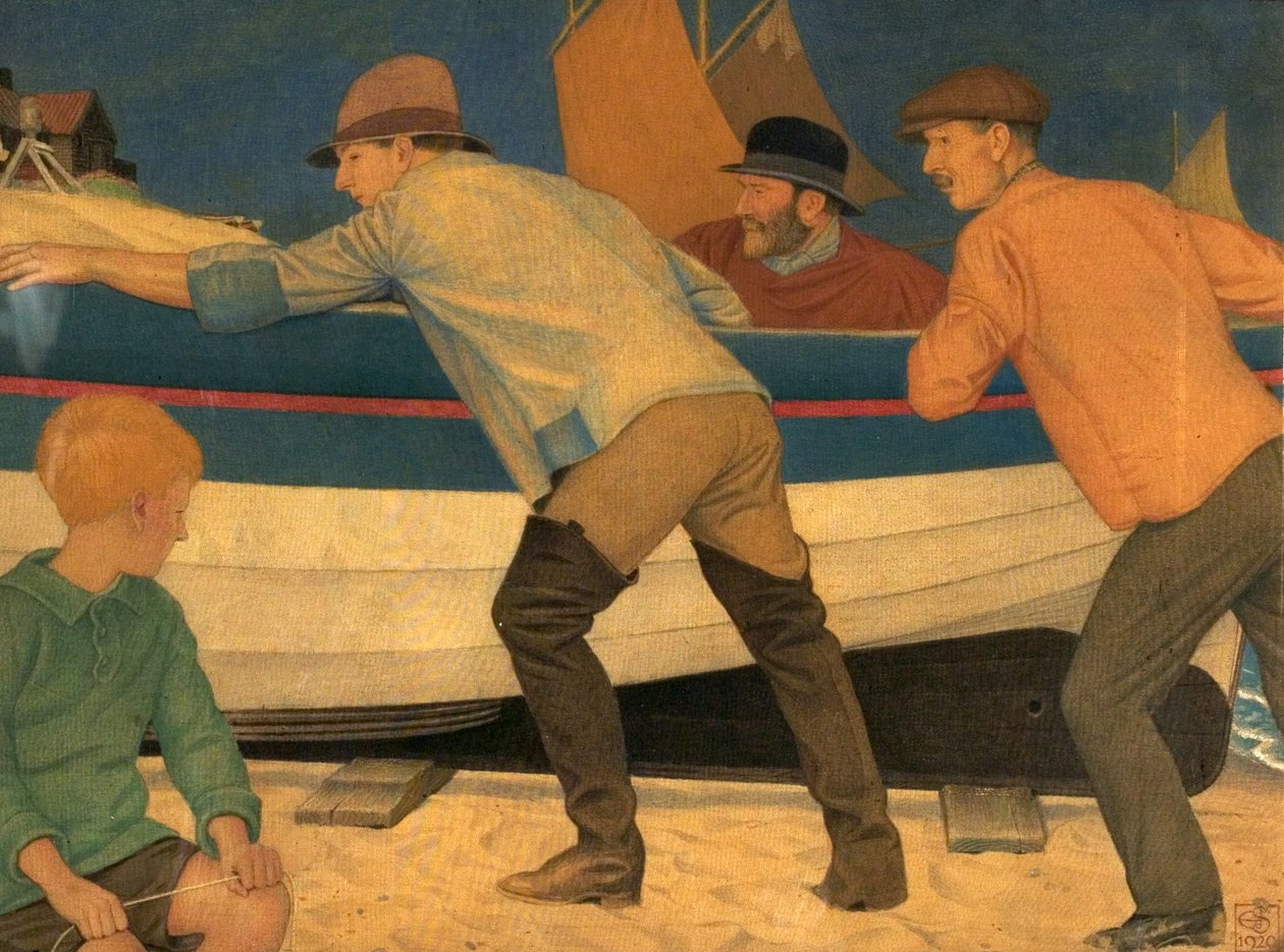 Up From the Sea, 1920 (tempera na tkaninie) autorstwa Joseph Edward Southall