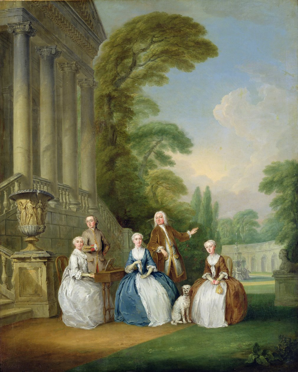 Portret rodziny, 1740 autorstwa Joseph Francis Nollekens