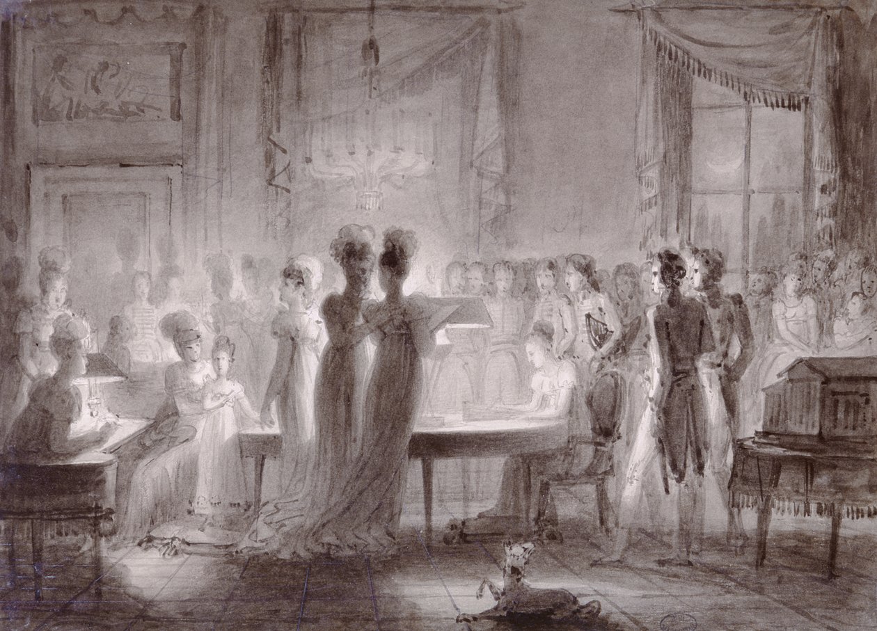 Sala Meridiana w Pałacu Pitti, 1813 r. autorstwa Joseph Franque