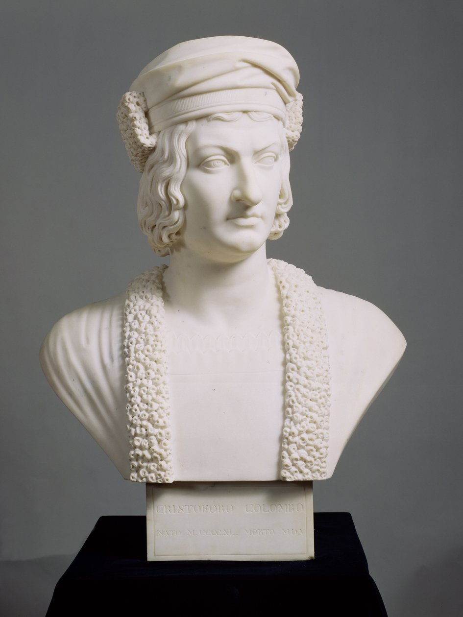 Krzysztof Kolumb (1446-1506) c.1836-45 (marmur) autorstwa Joseph Gott
