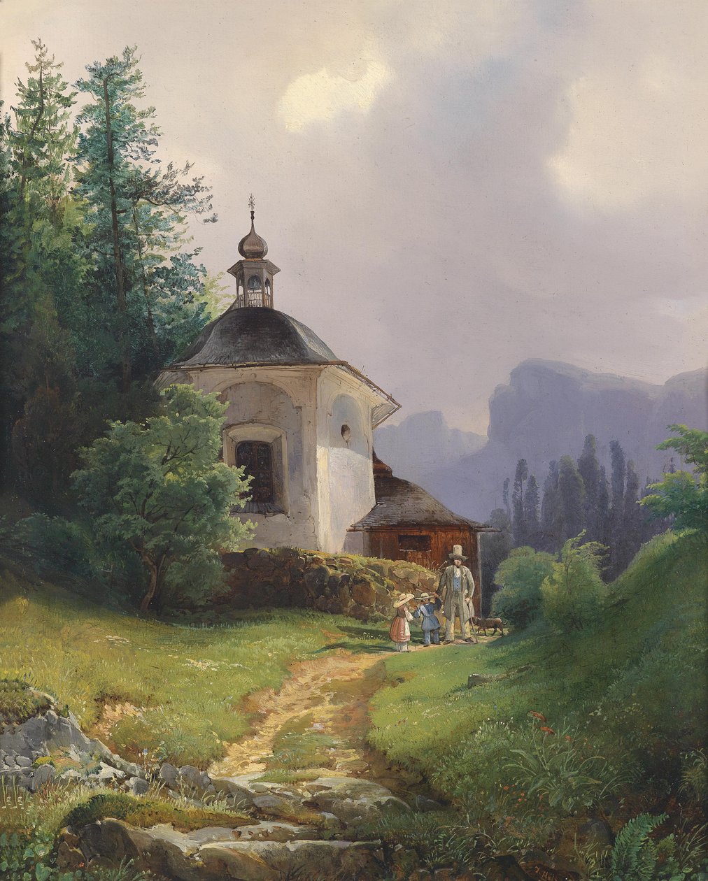 Kaplica na Kalvarienberge w Lahn koło Hailstadt (Hallstatt) autorstwa Joseph Holzer