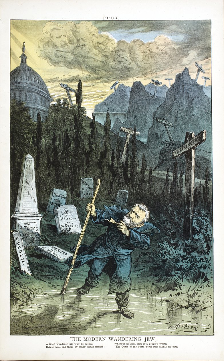 Współczesny Żyd wędrowny, 1880 autorstwa Joseph Keppler