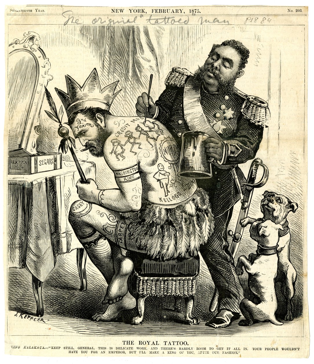 The Royal Tattoo, 1875 (drzeworyt) autorstwa Joseph Keppler