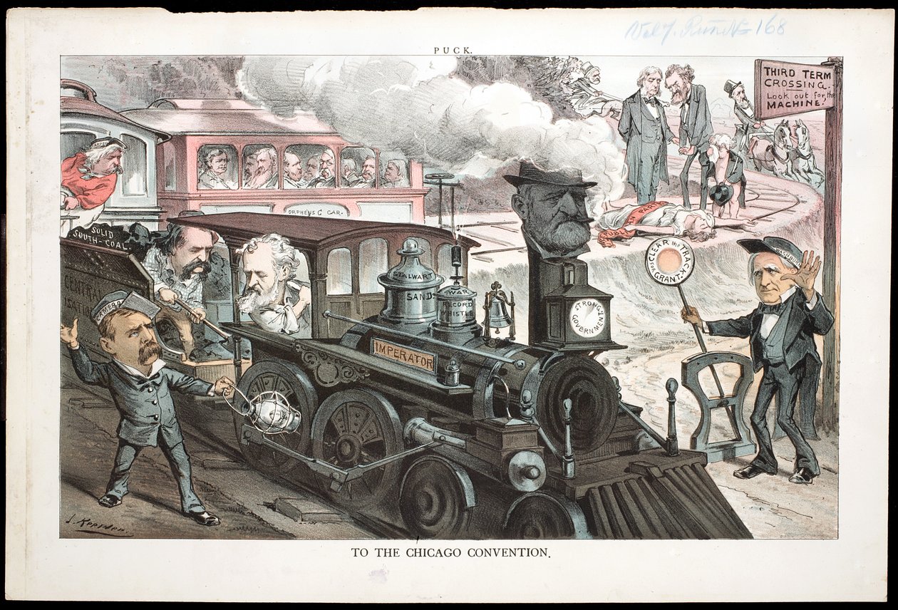 Do Konwentu w Chicago, 1880 autorstwa Joseph Keppler