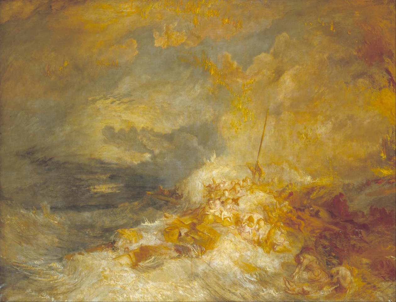 Katastrofa na morzu autorstwa Joseph Mallord William Turner