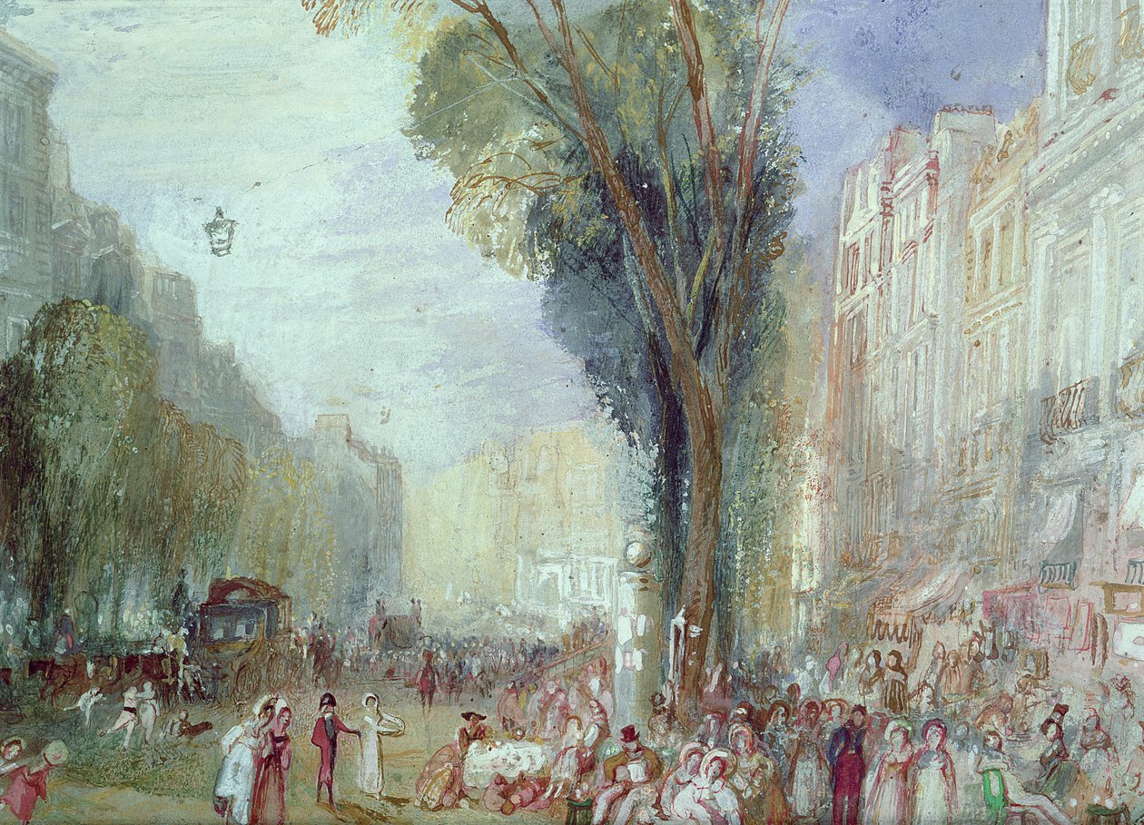 Boulevard des Italiens, Paryż autorstwa Joseph Mallord William Turner