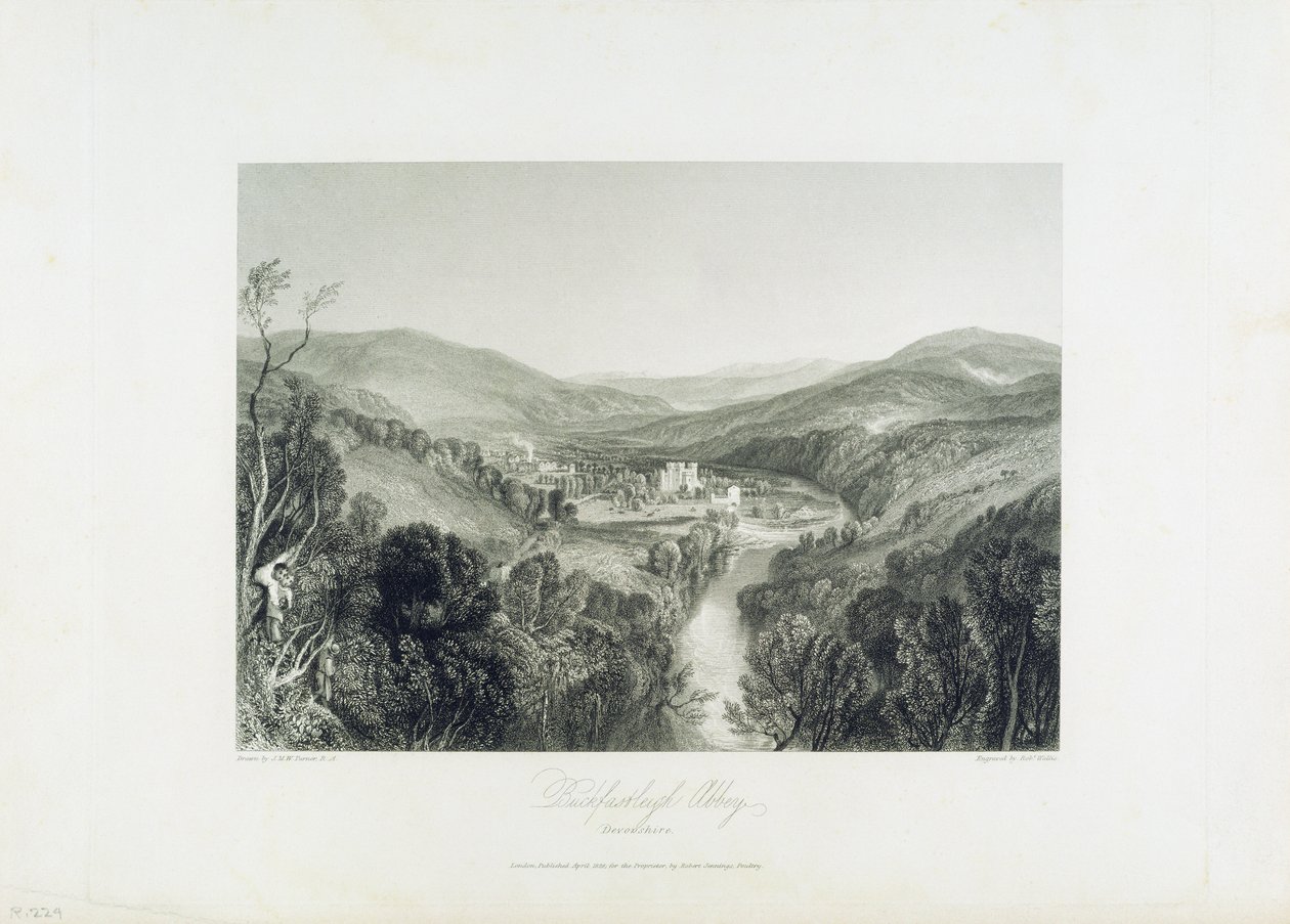 Opactwo Buckfastleigh, Devon, ok. 1826 r. autorstwa Joseph Mallord William Turner