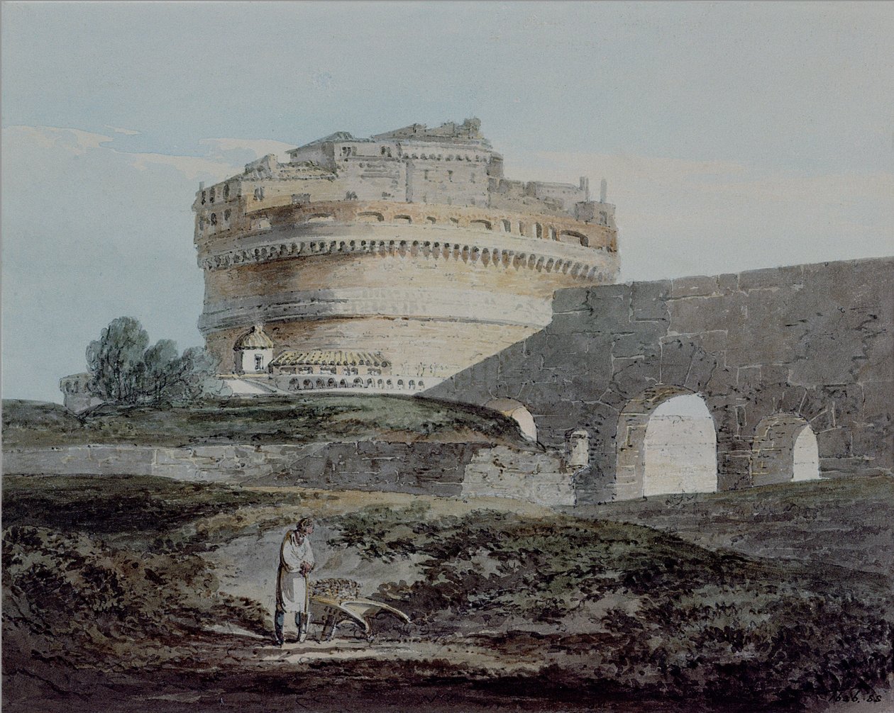 Zamek San Angelo, Rzym autorstwa Joseph Mallord William Turner