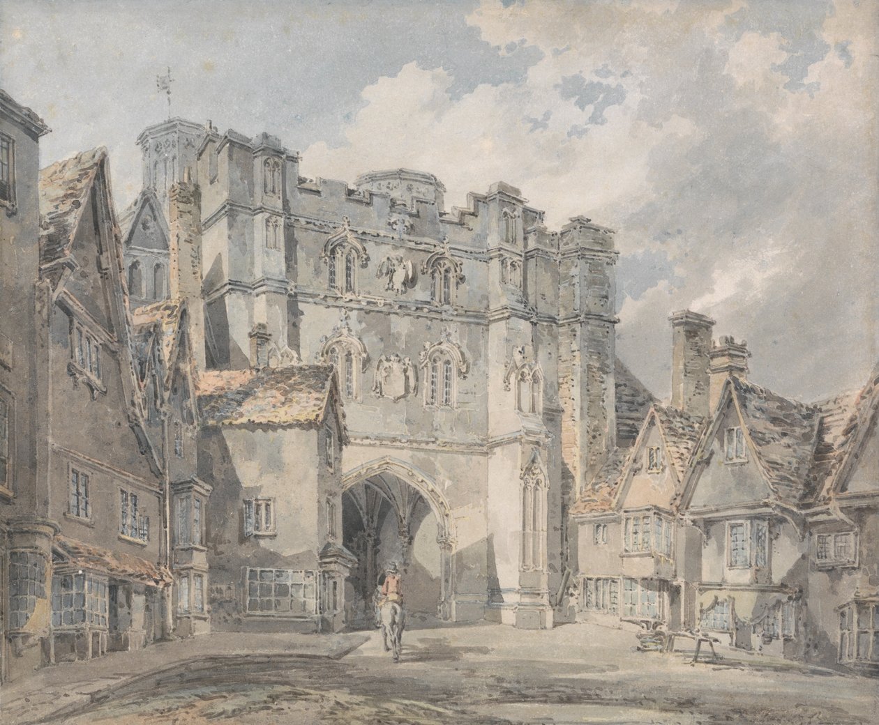Brama Kościoła Chrystusa, Canterbury autorstwa Joseph Mallord William Turner