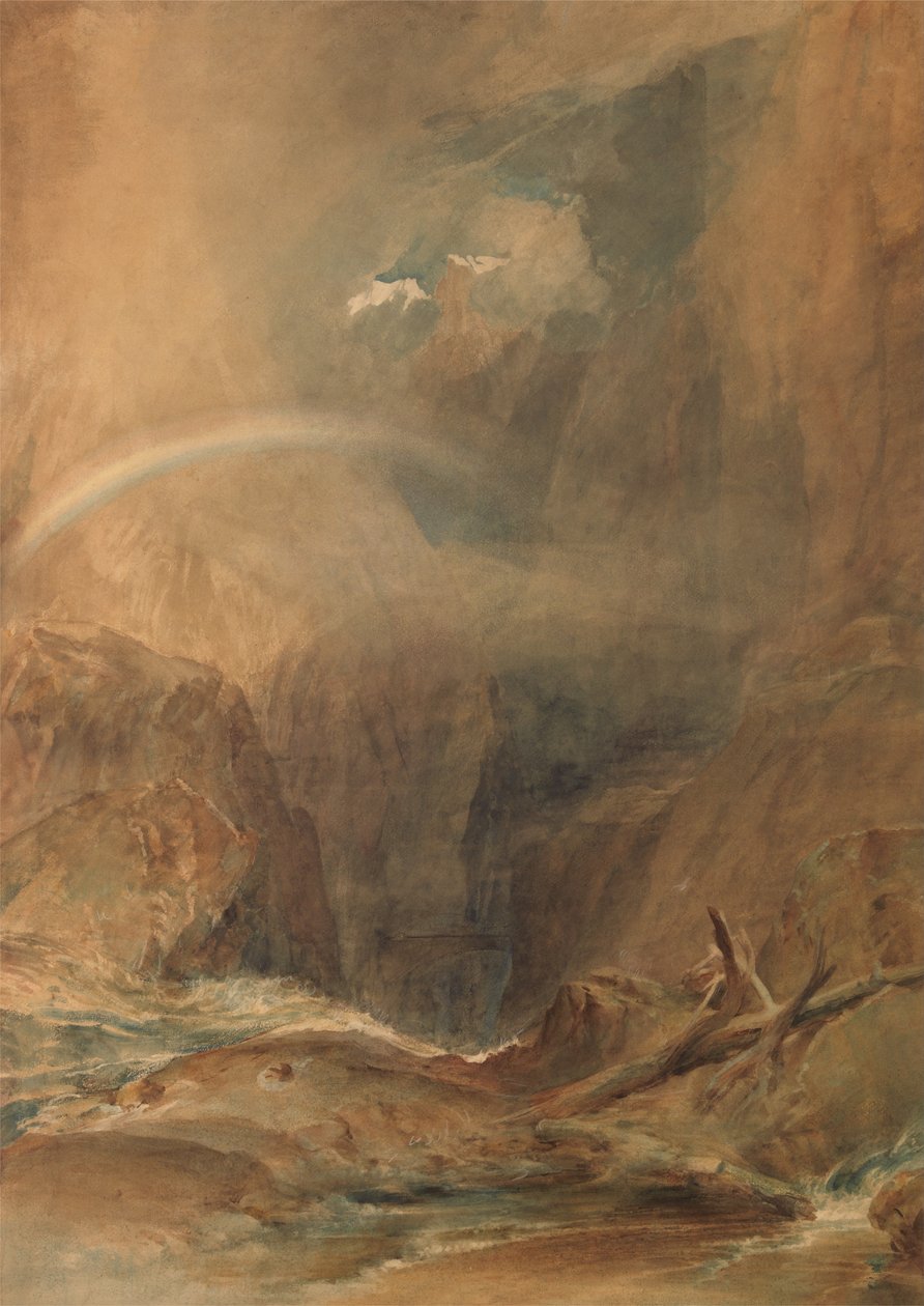 Diabelski Most, Przełęcz Świętego Gotarda autorstwa Joseph Mallord William Turner